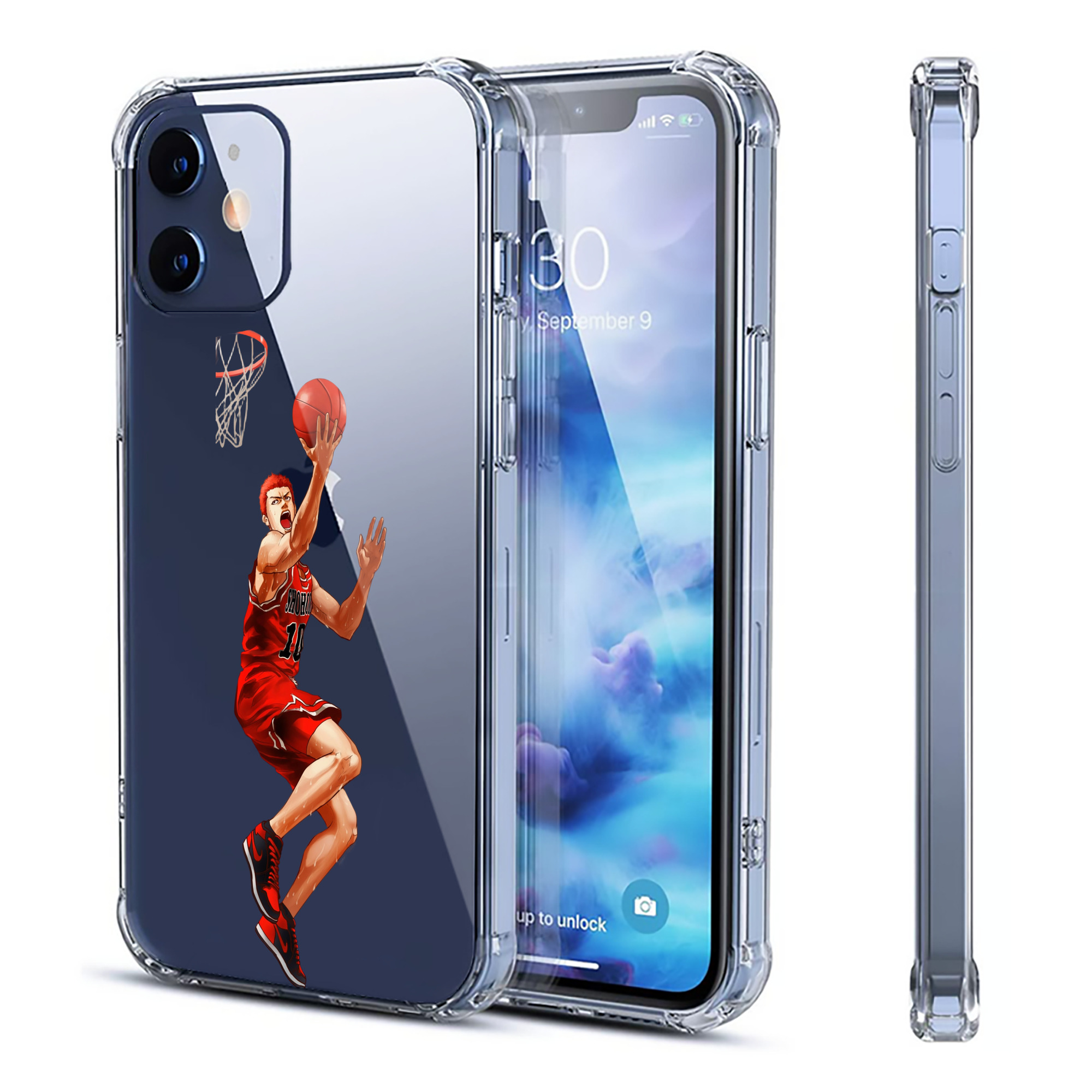 （画像用） SLAM DUNK／スラムダンク 【iPhone 12シリーズ対応】透明スマホケース（クリアソフトケース）